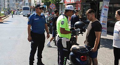 Aydın'da motosiklet sürücüleri denetlendi