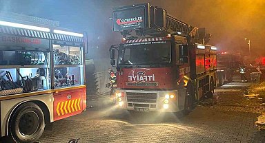 Ayvalık'ta zeytinyağı paketleme bölümündeki yangın söndürüldü