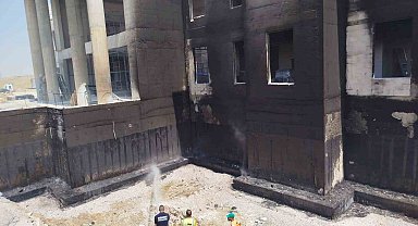 Babaeski'de yüksek hızlı tren şantiyesinde yangın çıktı