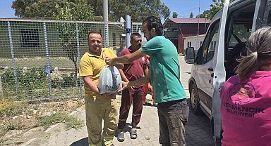 Bağışlanan karpuzlar Germencik'te dağıtıldı