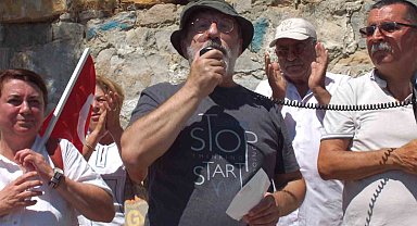 Balıkesir'de vatandaşlar kıyı işgaline karşı eylem yaptı