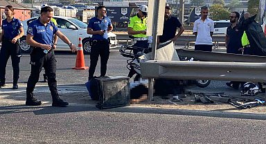 Bariyere çarpan motosikletin sürücüsü hayatını kaybetti
