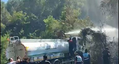 Bartın'da bahçe yangını ormana sıçramadan söndürüldü