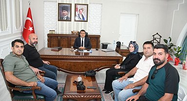 Basın temsilcilerinden Kaymakam Dertlioğlu'na ziyaret