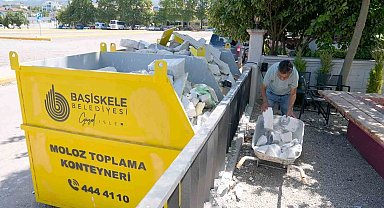 Başiskele'de moloz atıklarına karşı konteyner dönemi başladı