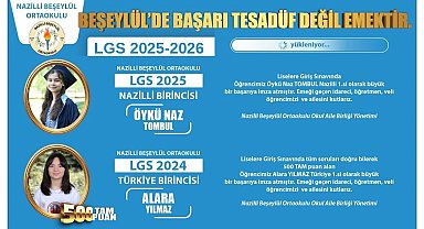 Beşeylül Ortaokulu öğrencisi LGS Nazilli birincisi oldu