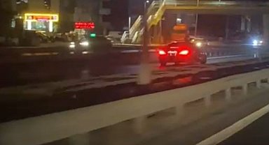 Beylikdüzü'nde ters yöne giren sürücü trafiği tehlikeye attı