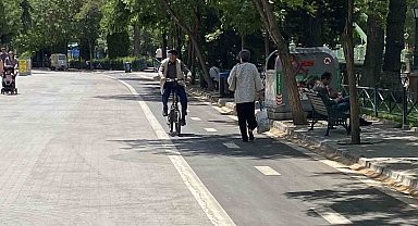 Bisiklet yolunda tam alışamadık