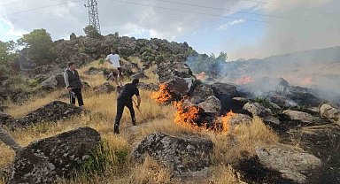 Bitlis'te örtü yangını
