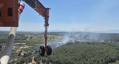Buca yangınına takviye yapıldı, çalışmalar iyiye gidiyor