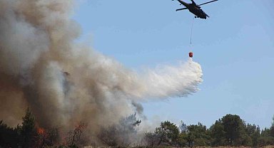 Buca'daki yangına müdahale devam ediyor