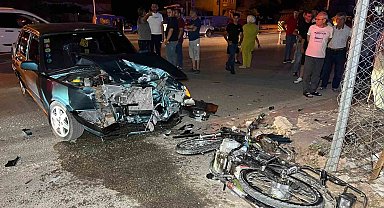 Burdur'da otomobil ile çarpışan motosiklet sürücüsü öldü, 1 yaralı