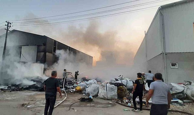 Burdur'da sanayi sitesinde yangın