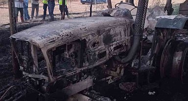 Burdur'da traktörden çıkan yangında 5 dönüm arazi kül oldu