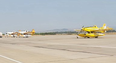 Bursa Yenişehir Havalimanı'nda yangın seferberliği