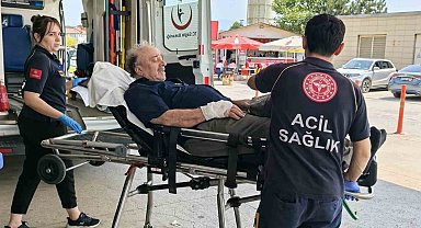 Bursa'da bir işçi elini motorlu testereye kaptırdı