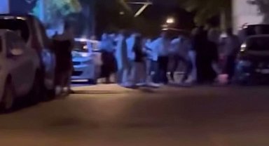 Bursa'da iki grup arasında çıkan kavga kamerada