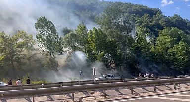 Bursa'da ormanlık alanda çıkan yangına müdahale sürüyor