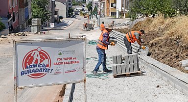 Bursa'da Akpınar yollarına Osmangazi eli