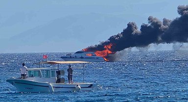 Çeşme Dalyan Marina'da yat yangını