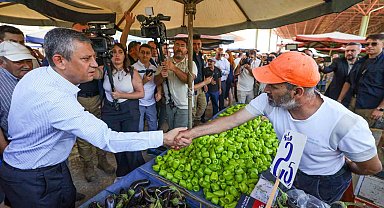 CHP Genel Başkanı Özel, Ankara'da semt pazarı ziyaret etti