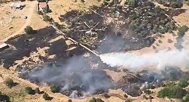 Çine'deki alevlerin etrafı çevrildi