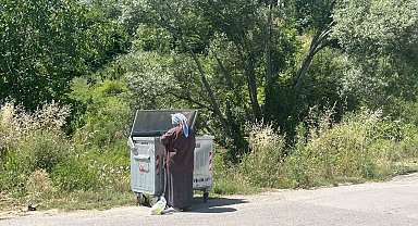 Çöpten topladığı yemeklerle sokak hayvanlarını doyuruyor