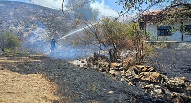 Çorum'da otluk alanda yangın: Evlere sıçramasını itfaiye önledi