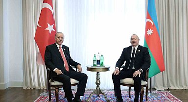 Cumhurbaşkanı Erdoğan, Azerbaycan Cumhurbaşkanı Aliyev ile görüştü