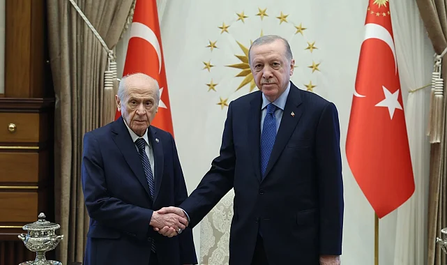 Cumhurbaşkanı Erdoğan, Bahçeli'yi Külliye'de kabul etti