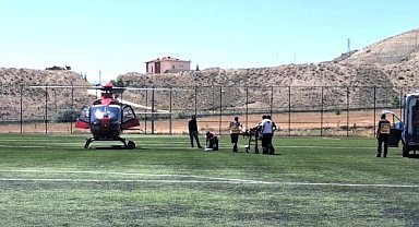 Darende'de eli kesilen vatandaş ambulans helikopterle Malatya'ya sevk edildi