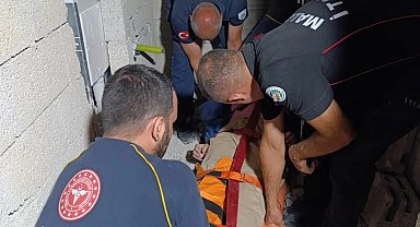 Darende'de inşaatta asansör boşluğuna düşen kadın yaralandı