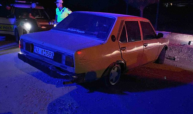 Dedesinden kalma otomobille polisten kaçan sürücü ehliyetsiz çıktı