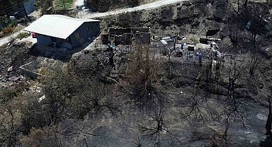 Depremde evi yıkılan kadının yeni yuvası için aldığı eşyalar yangında kül oldu