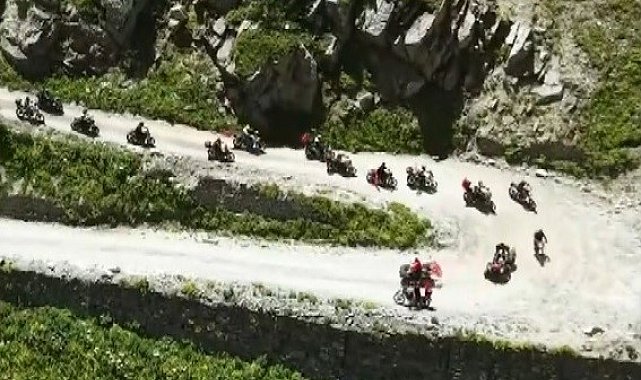 Derebaşı Virajları'nda motosiklet turu gerçekleştirildi