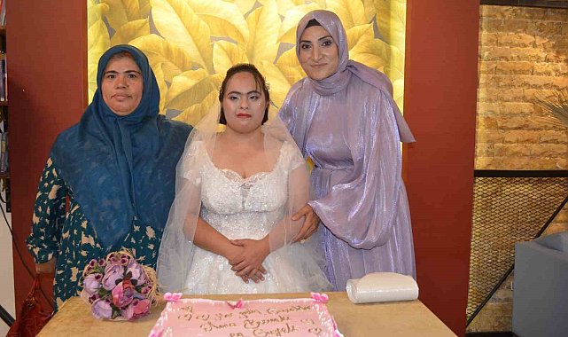 Down sendromlu Nisan Nur'un gelinlik hayali gerçek oldu
