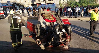 Düğün konvoyunda kaza: 4 yaralı