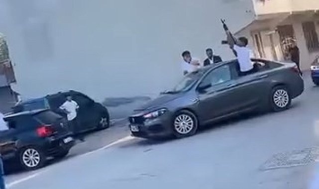 Düğünde uzun namlulu silahlarla tehlikeli kutlama
