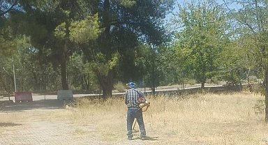 Dünyaca ünlü antik kentte kuru otlar temizlendi