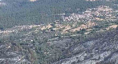 Dursunbey yangınında soğutma çalışmaları başladı