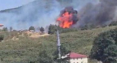 Düzce-Sakarya sınırında orman yangını