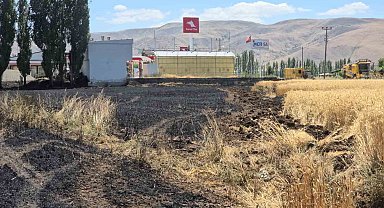 Elazığ'da 23 dönüm buğday, yanarak kül oldu
