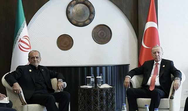 Erdoğan, İranlı mevkidaşı ile Azerbaycan'da görüştü