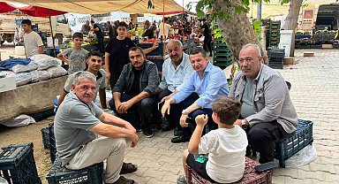 Esnaf Başkan Olgun, pazarcı esnafıyla bir araya geldi