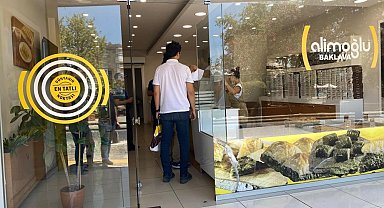 Fare görüntüleri ile gündeme gelen baklavacının ürünlerine el konuldu