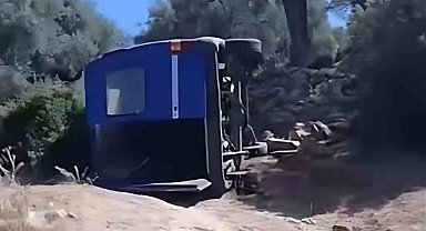 Freni tutmayan minibüs devrildi: 6 yaralı