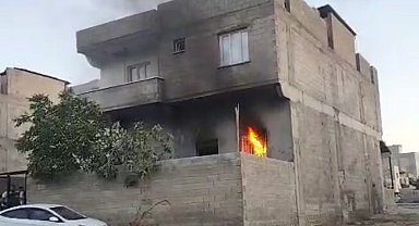 Gaziantep'te 2 katlı binada yangın