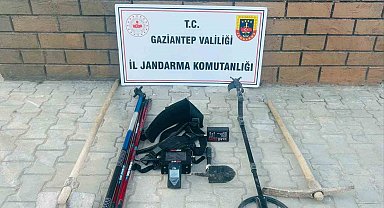 Gaziantep'te kaçak kazı yapan 9 şüpheli yakalandı
