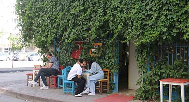 Gidenler bulmakta zorlanıyor, sarmaşık kaplı kafe dikkat çekiyor