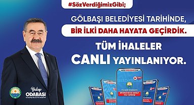 Gölbaşı Belediyesi'nde bir ilk: İhaleler artık canlı yayında